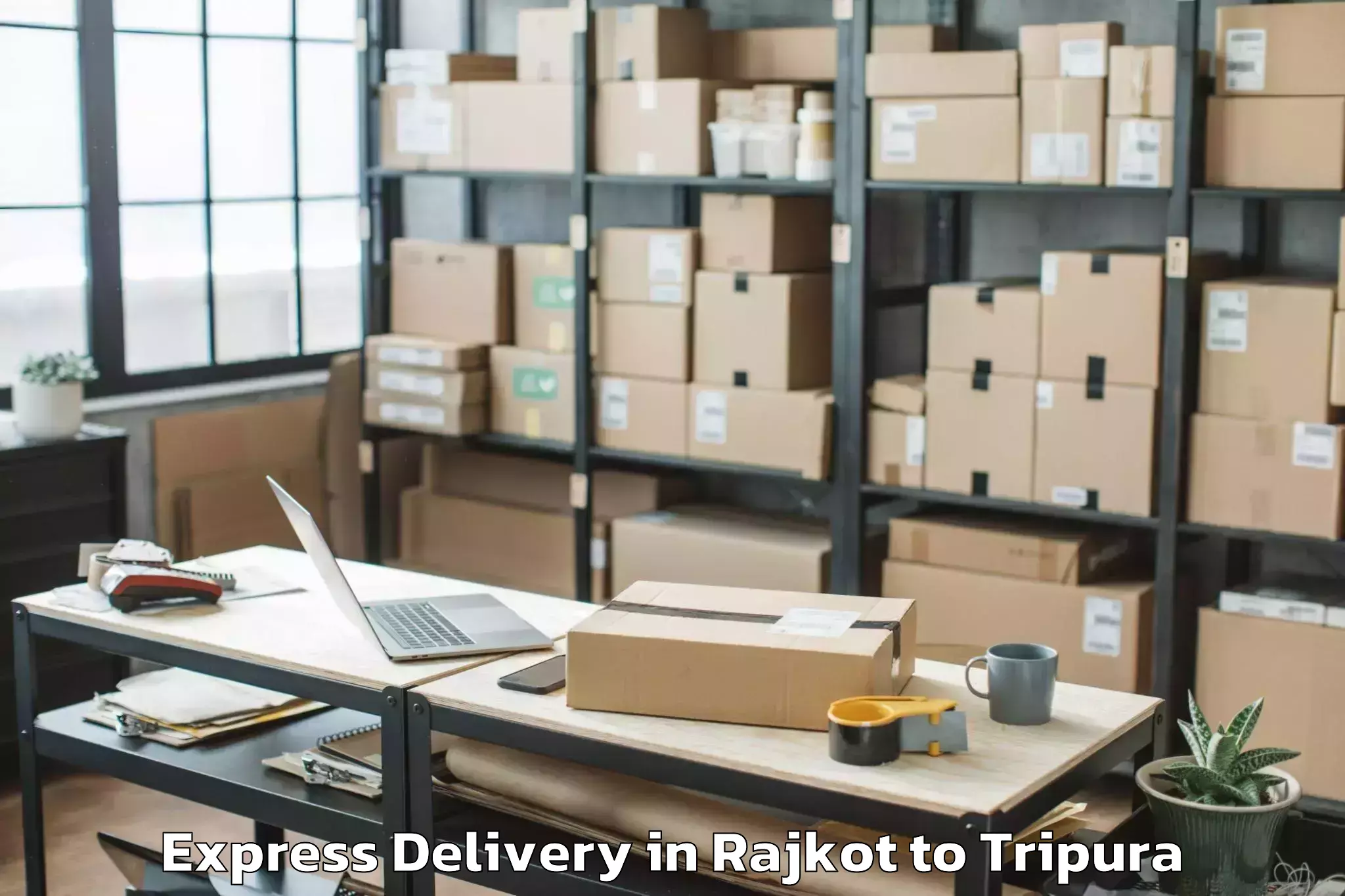 Expert Rajkot to Icfai University Tripura Agart Express Delivery